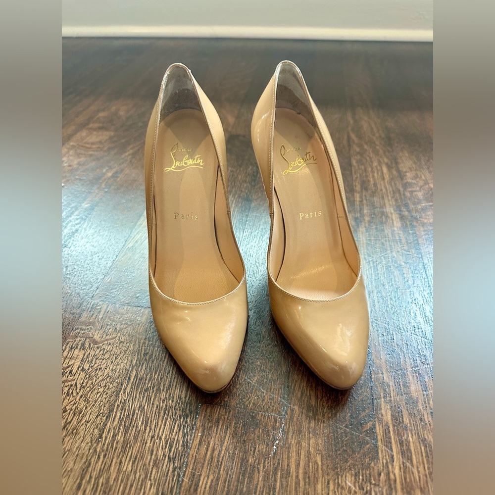 Christian Louboutin Nude Patent Heels